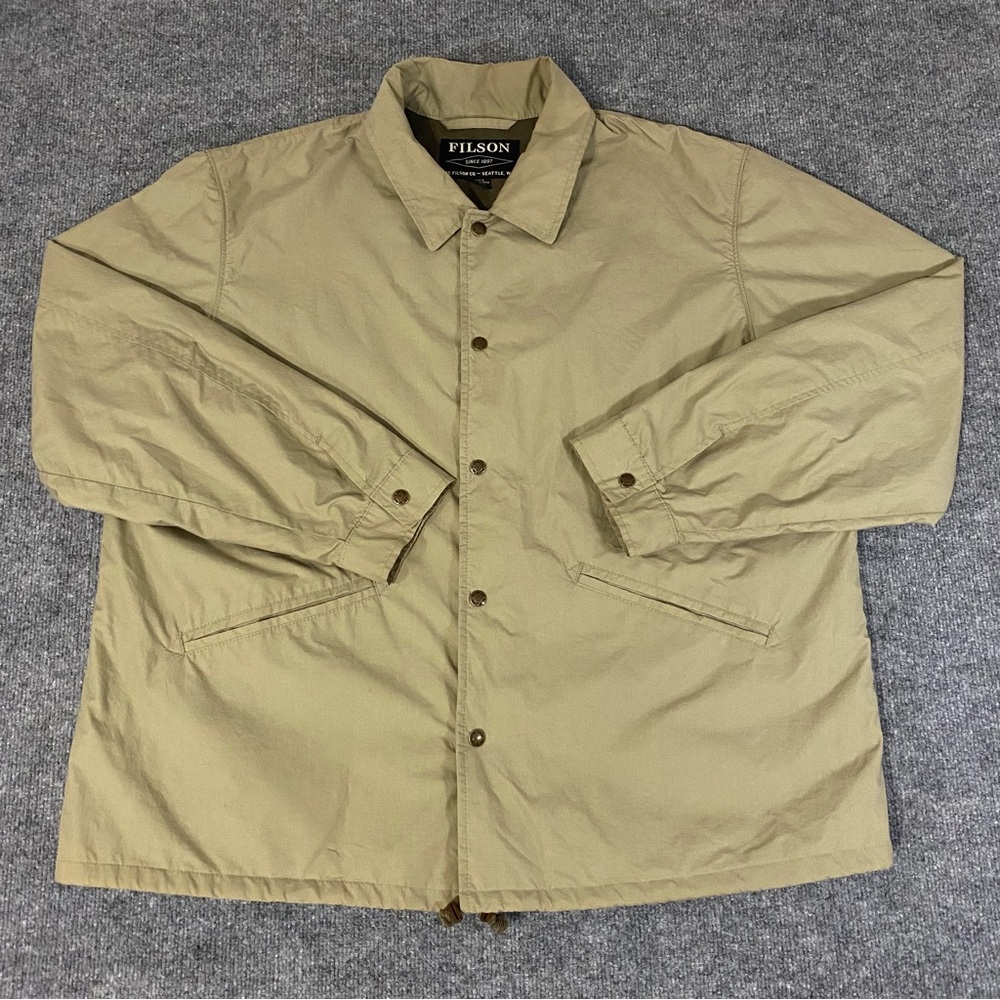 Filson Three Season Supply Mens 2XL Field Green Snap Chore USA Jacket